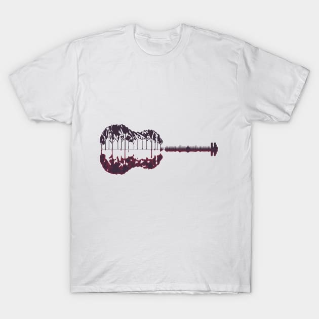 Guitar Nature T-Shirt by ahlama87